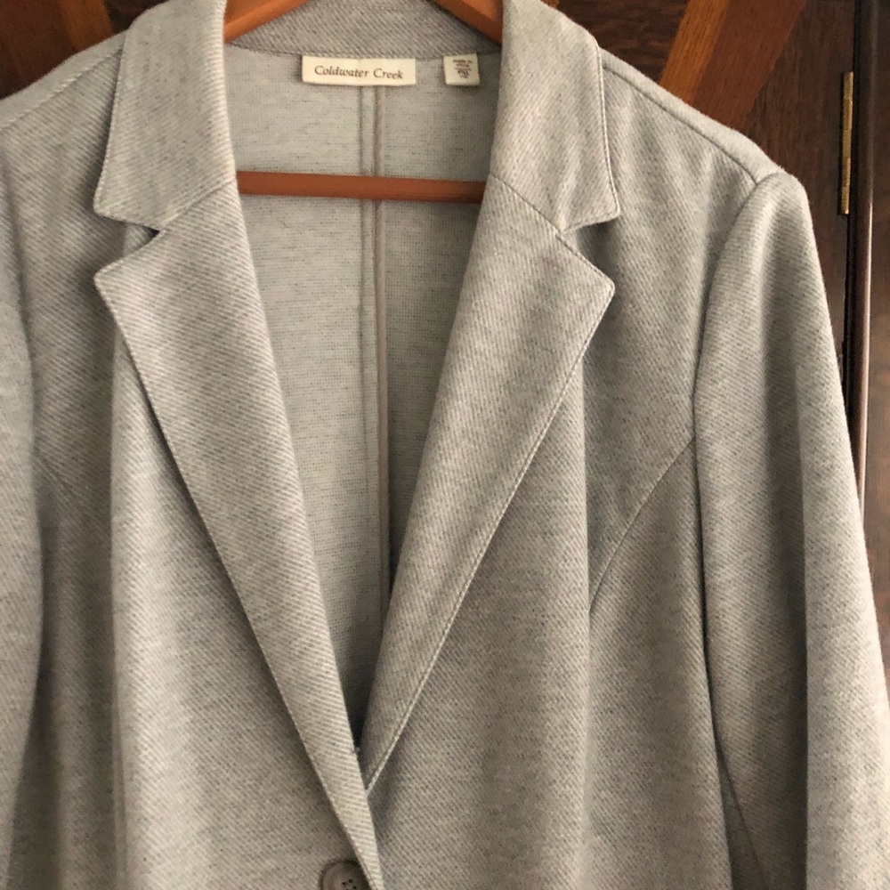 Grey Two Button Blazer - Picture 3 of 5